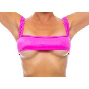 🦋B2G1🦋BODYZONE Sleek Under Boob Top | ONE SIZE | Dance Wear FUCHSIA